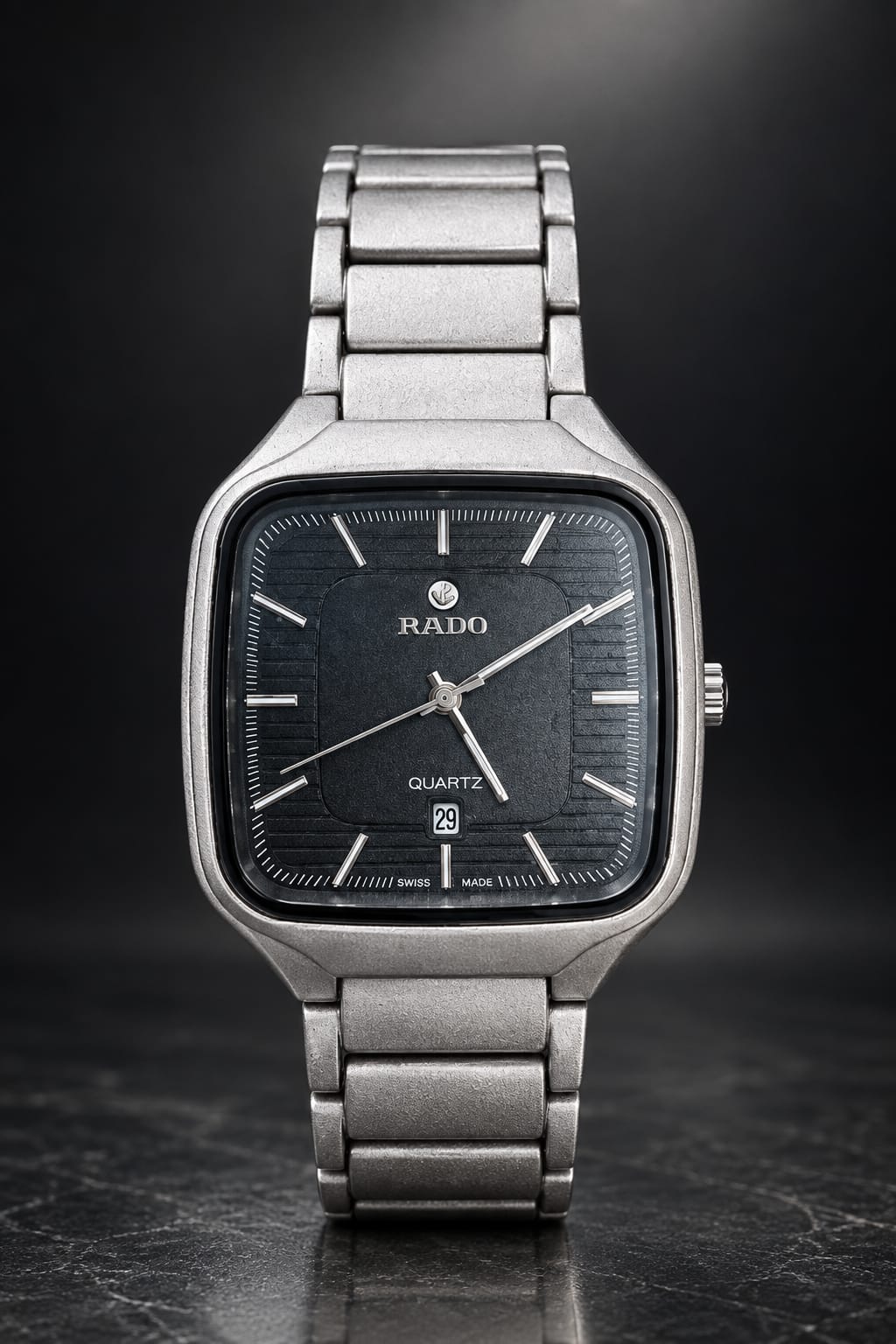 "Rado Integral Silver Ceramic-Style Watch"