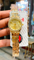 MOONSTON Luxury Crystal Two-Tone Ladies Quartz Watch