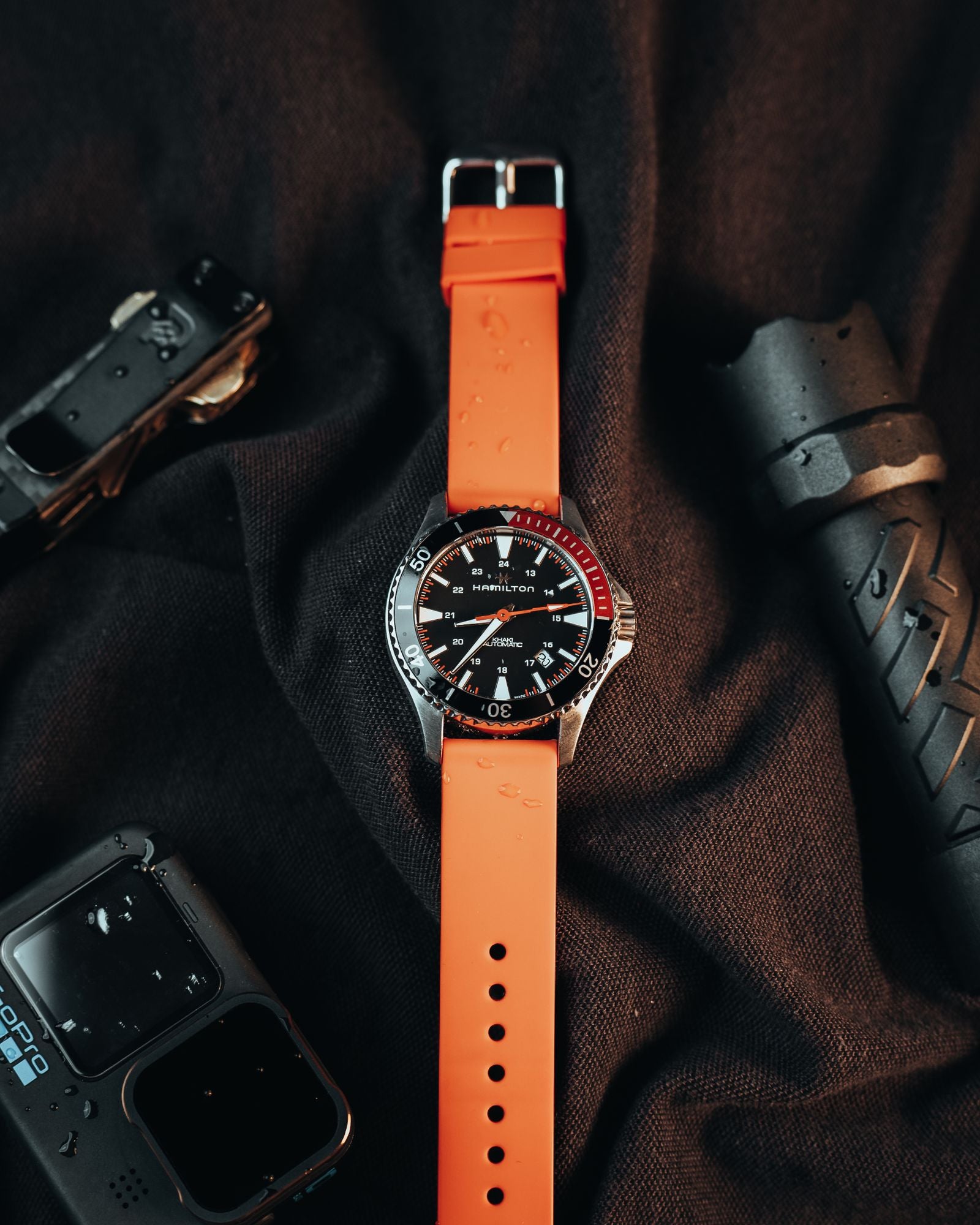 The Reef — Diver, Orange Accent